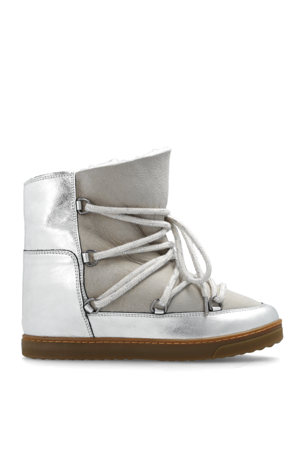 Biname fmedShops Extreme creeper boots rose above neo Goth connotations Isabel Marant Nowles wedge boots Women s Shoes